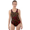 Beautiful Art Pattern Cut-Out Back One Piece Swimsuit View1