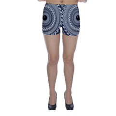 Graphic Design Round Geometric Skinny Shorts by Nexatart