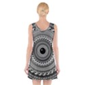 Graphic Design Round Geometric V-Neck Sleeveless Dress View2