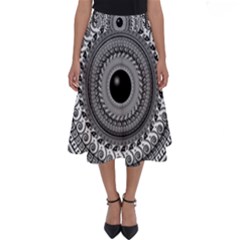 Graphic Design Round Geometric Perfect Length Midi Skirt by Nexatart