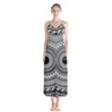 Graphic Design Round Geometric Button Up Chiffon Maxi Dress View1