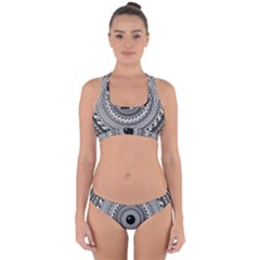 Graphic Design Round Geometric Cross Back Hipster Bikini Set by Nexatart