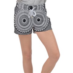 Graphic Design Round Geometric Women s Velour Lounge Shorts