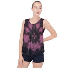 Glitch Glitch Art Grunge Distortion Bubble Hem Chiffon Tank Top