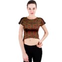 Beautiful Art Pattern Crew Neck Crop Top View1