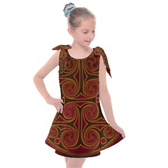 Beautiful Art Pattern Kids  Tie Up Tunic Dress by Nexatart