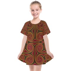 Beautiful Art Pattern Kids  Smock Dress