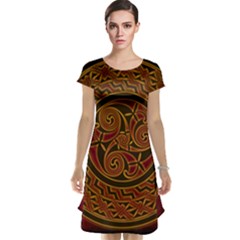 Beautiful Art Pattern Cap Sleeve Nightdress by Nexatart