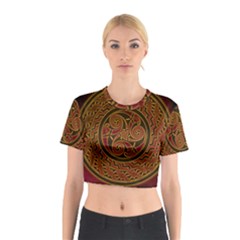 Beautiful Art Pattern Cotton Crop Top by Nexatart