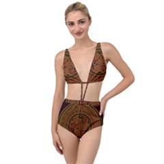 Beautiful Art Pattern Tied Up Two Piece Swimsuit