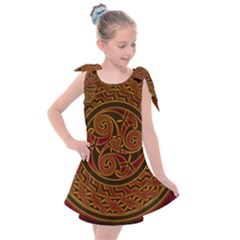 Beautiful Art Pattern Kids  Tie Up Tunic Dress