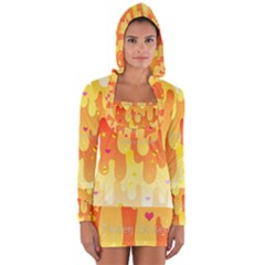 Candy Corn Slime Long Sleeve Hooded T-shirt