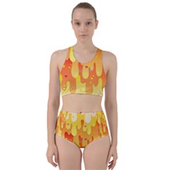 Candy Corn Slime Racer Back Bikini Set