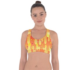 Candy Corn Slime Cross String Back Sports Bra