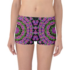 Flowers And More Floral Dancing A Power Peace Dance Boyleg Bikini Bottoms by pepitasart