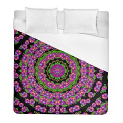 Flowers And More Floral Dancing A Power Peace Dance Duvet Cover (full/ Double Size) by pepitasart