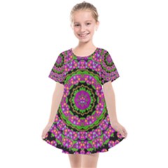 Flowers And More Floral Dancing A Power Peace Dance Kids  Smock Dress by pepitasart