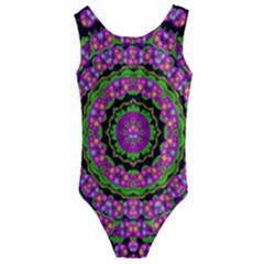 Flowers And More Floral Dancing A Power Peace Dance Kids  Cut-out Back One Piece Swimsuit