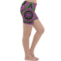 Flowers And More Floral Dancing A Power Peace Dance Lightweight Velour Yoga Shorts View3