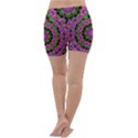 Flowers And More Floral Dancing A Power Peace Dance Lightweight Velour Yoga Shorts View4