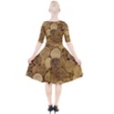 Gold Coins Quarter Sleeve A-Line Dress View2