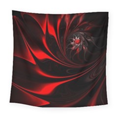 Red Black Abstract Curve Dark Flame Pattern Square Tapestry (large) by Nexatart