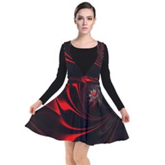 Red Black Abstract Curve Dark Flame Pattern Other Dresses by Nexatart