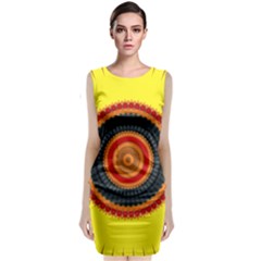 Art Decoration Wallpaper Bright Sleeveless Velvet Midi Dress by Nexatart