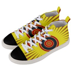 Art Decoration Wallpaper Bright Men s Mid-top Canvas Sneakers by Nexatart