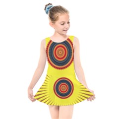 Art Decoration Wallpaper Bright Kids  Skater Dress Swimsuit