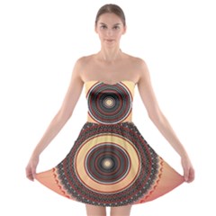 Ornamental Shape Concentric Round Strapless Bra Top Dress by Nexatart