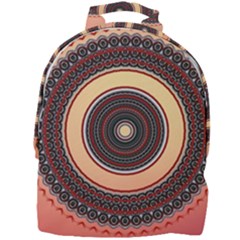 Ornamental Shape Concentric Round Mini Full Print Backpack