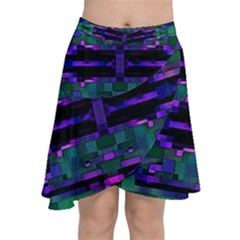 Abstract Pattern Desktop Wallpaper Chiffon Wrap Front Skirt by Nexatart