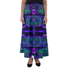 Abstract Pattern Desktop Wallpaper Flared Maxi Skirt by Nexatart