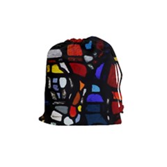 Art Bright Lead Glass Pattern Drawstring Pouch (medium) by Nexatart