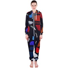 Art Bright Lead Glass Pattern Hooded Jumpsuit (ladies)  by Nexatart