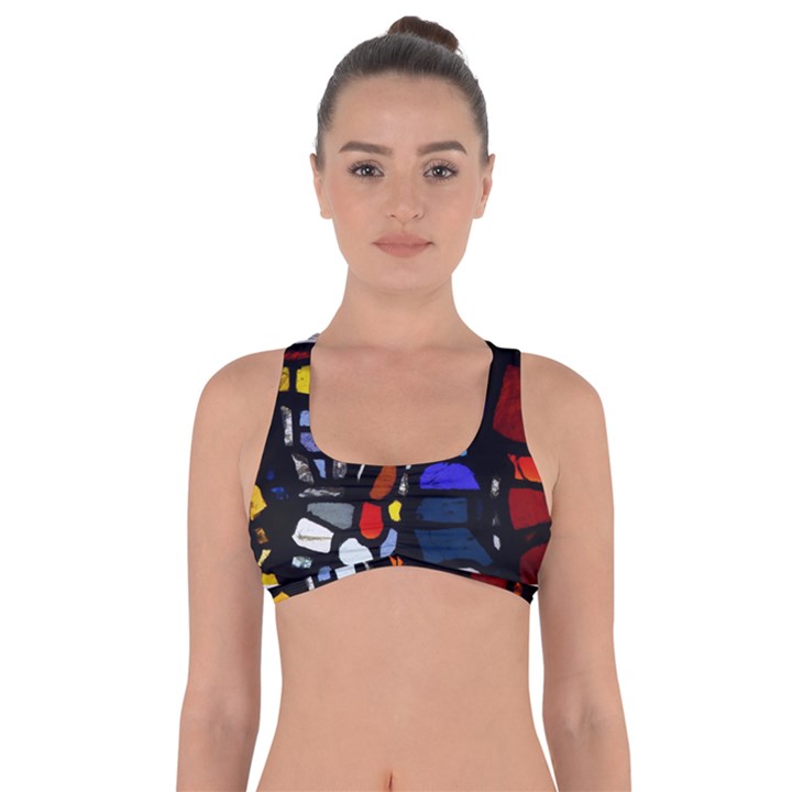 Art Bright Lead Glass Pattern Got No Strings Sports Bra