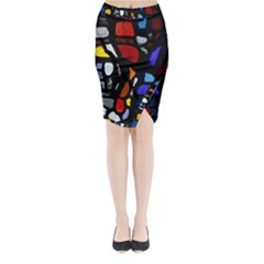 Art Bright Lead Glass Pattern Midi Wrap Pencil Skirt by Nexatart