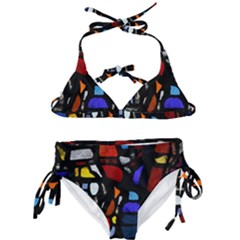 Art Bright Lead Glass Pattern Kids  Classic Bikini Set by Nexatart