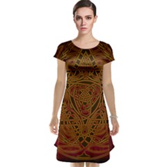 Beautiful Art Pattern Cap Sleeve Nightdress by Nexatart