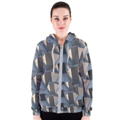 3d Pattern Texture Form Background Women s Zipper Hoodie by Nexatart