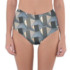 3d Pattern Texture Form Background Reversible High-waist Bikini Bottoms by Nexatart