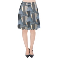 3d Pattern Texture Form Background Velvet High Waist Skirt by Nexatart