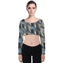 3d Pattern Texture Form Background Velvet Long Sleeve Crop Top View1