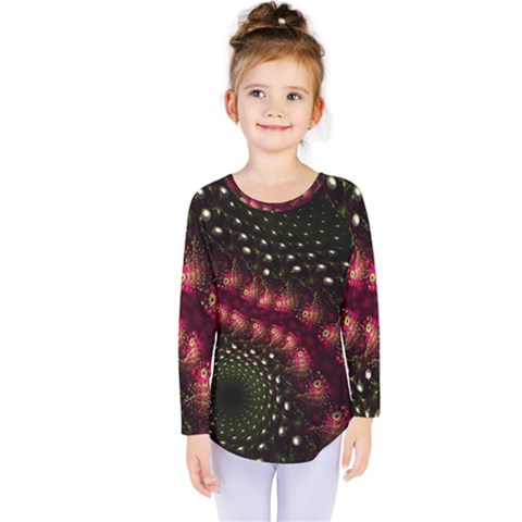 Background Texture Pattern Kids  Long Sleeve Tee by Nexatart