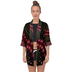 Background Texture Pattern Open Front Chiffon Kimono by Nexatart