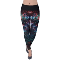 Background Texture Pattern Velvet Leggings by Nexatart