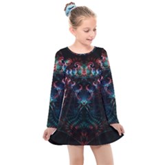 Background Texture Pattern Kids  Long Sleeve Dress