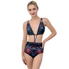 Background Texture Pattern Tied Up Two Piece Swimsuit