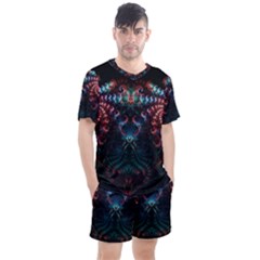 Background Texture Pattern Men s Mesh Tee And Shorts Set